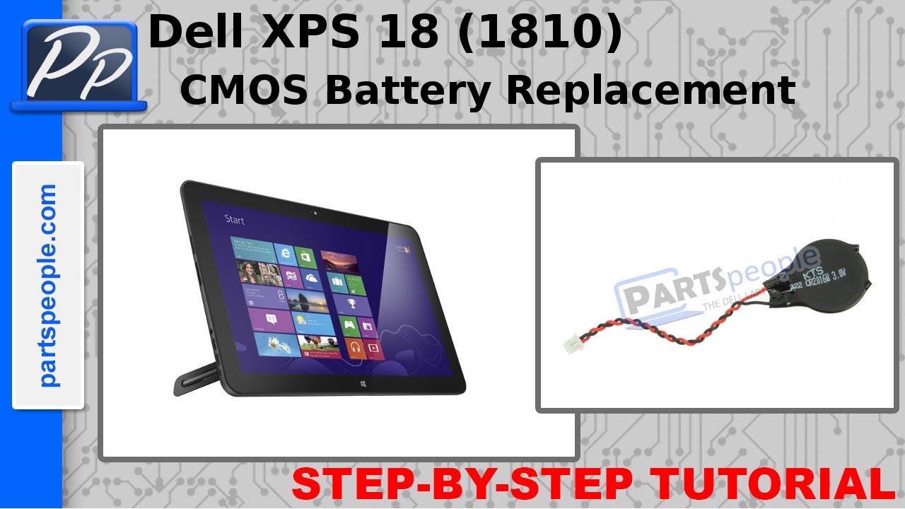 Dell XPS 18 (1810) CMOS Battery Video Tutorial Teardown