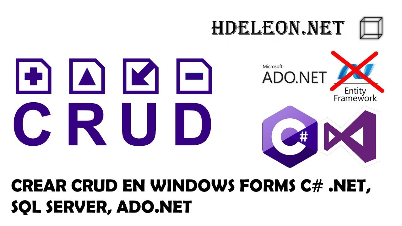 Crear CRUD en C# .Net Windows Forms, Sql Server y ADO.NET | Sin EntityFramework