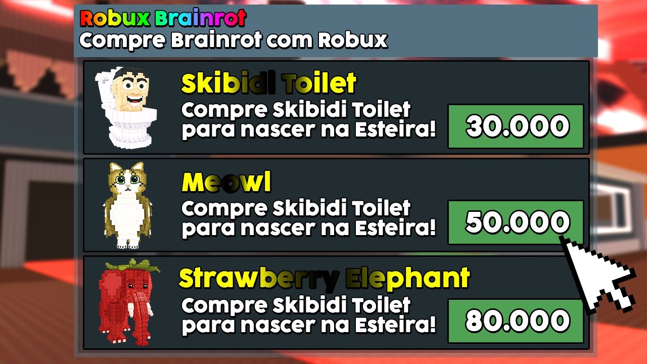 😰 NÃO ACREDITO… EXISTE UMA LOJA PRA COMPRAR QUALQUER BRAINROT COM ROBUX! GASTEI TUDO 🔥