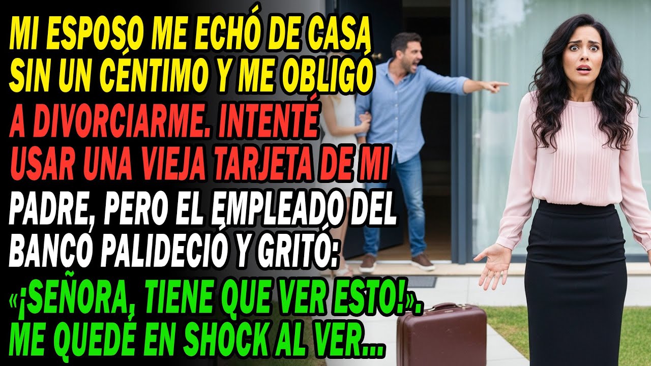 Mi Esposo Me Echó Y Forzó El Divorcio😡 Usé La Tarjeta De Mi Padre 💳 Y El Banco, En Pánico, Gritó...😱