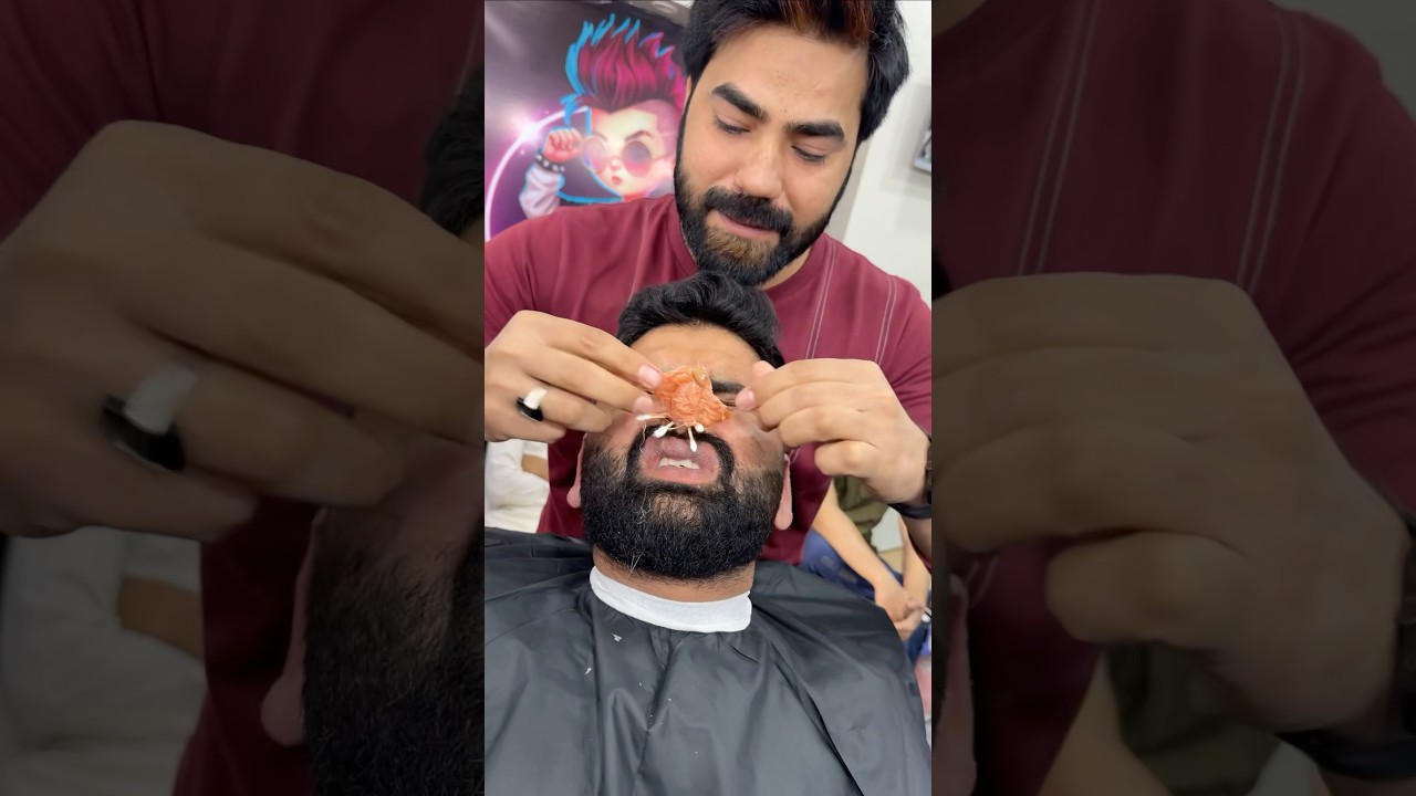 Nose Waxing Men's YouTube Shorts #youtube #beard #wax