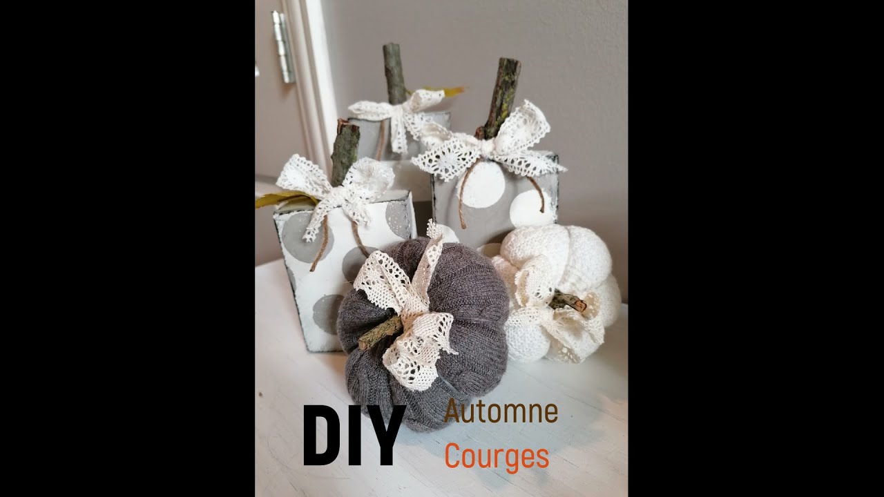 DIY courge en tissu et en bois.