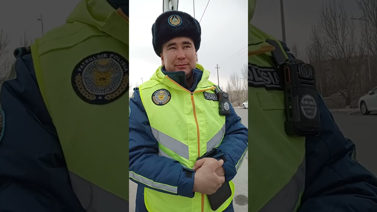 Қызылорда. Жол патрульдік полициясының қызметтік автокөлігінің 