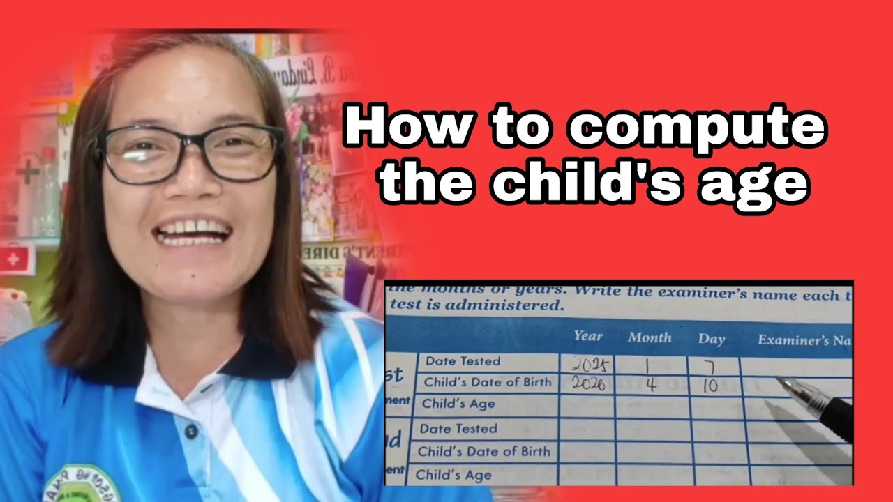 how to compute the child's age in Eccd Checklist  #daycare #daycarecenter