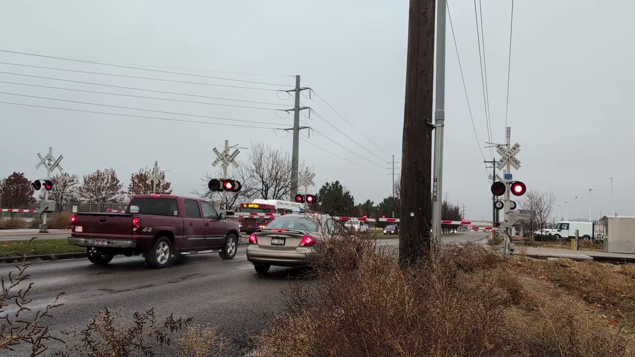 Boise Valley 3828 on Idaho Center Boulevard railroad crossing. Nampa, ID