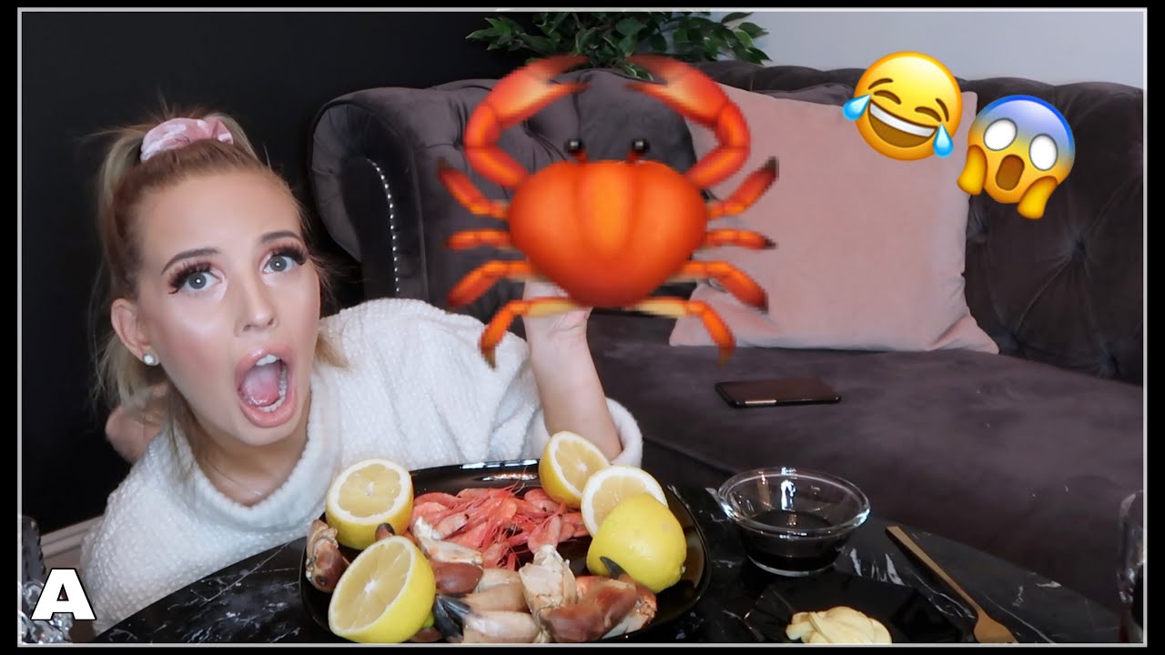Jeg spiser en KRABBE   Mukbang & snakking