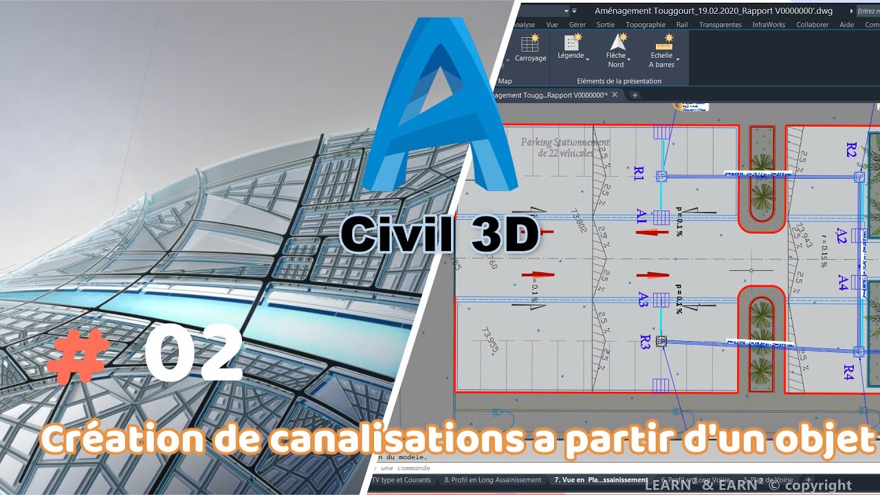 2.Créer une canalisation a partir d'un objet sur Civil3D