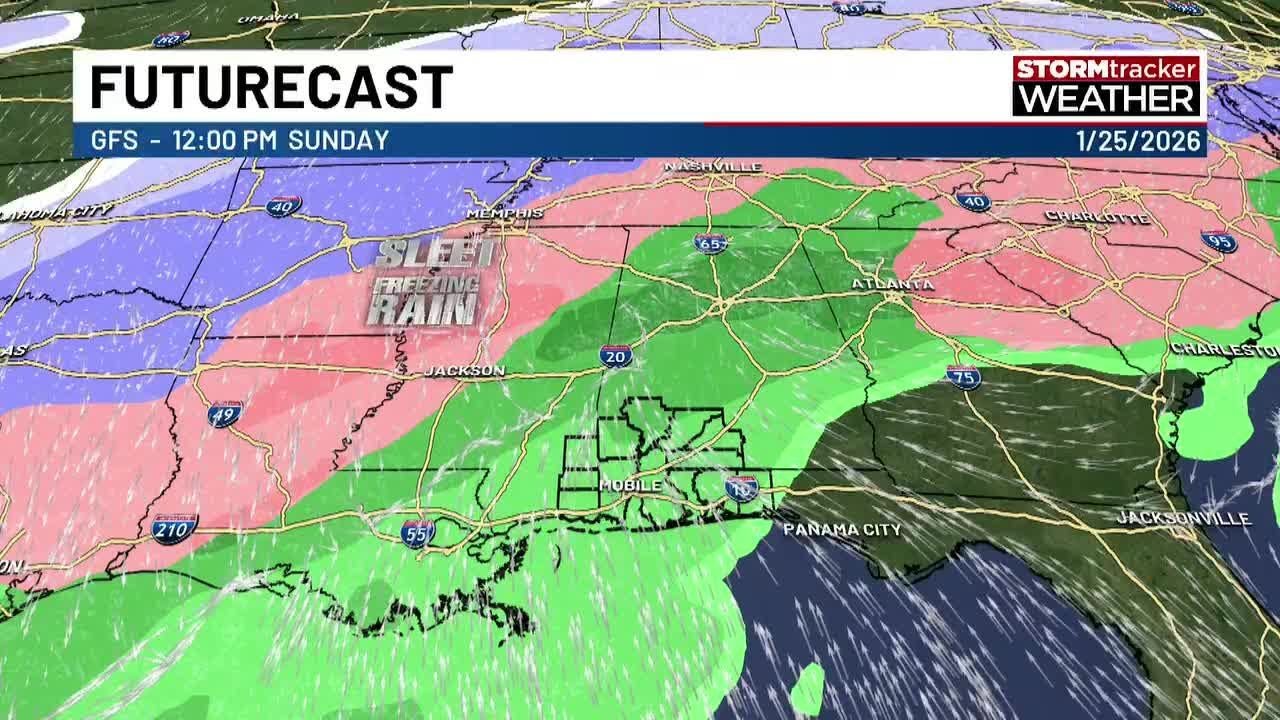 Tracking the southeast winter storm