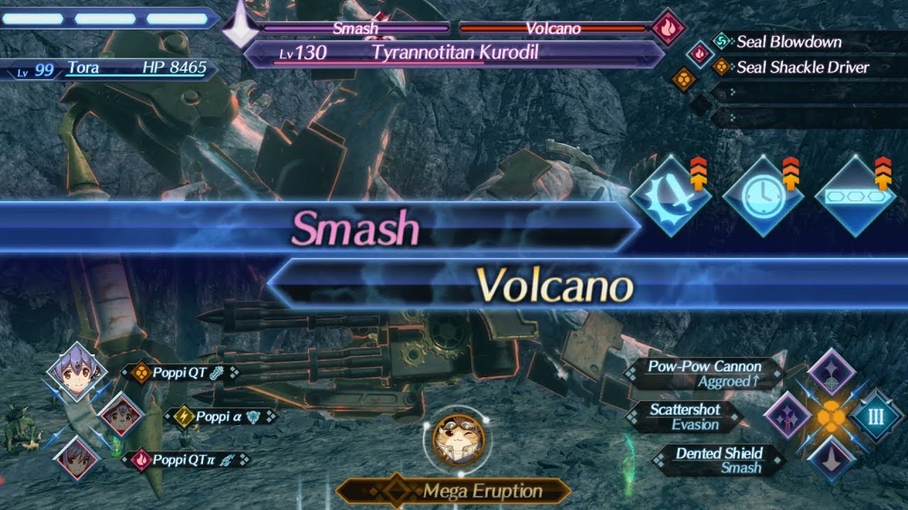Xenoblade Chronicles 2 - Tora DoT Fusion Combo build - Tyrannotitan Kurodil (130) solo in 2:20