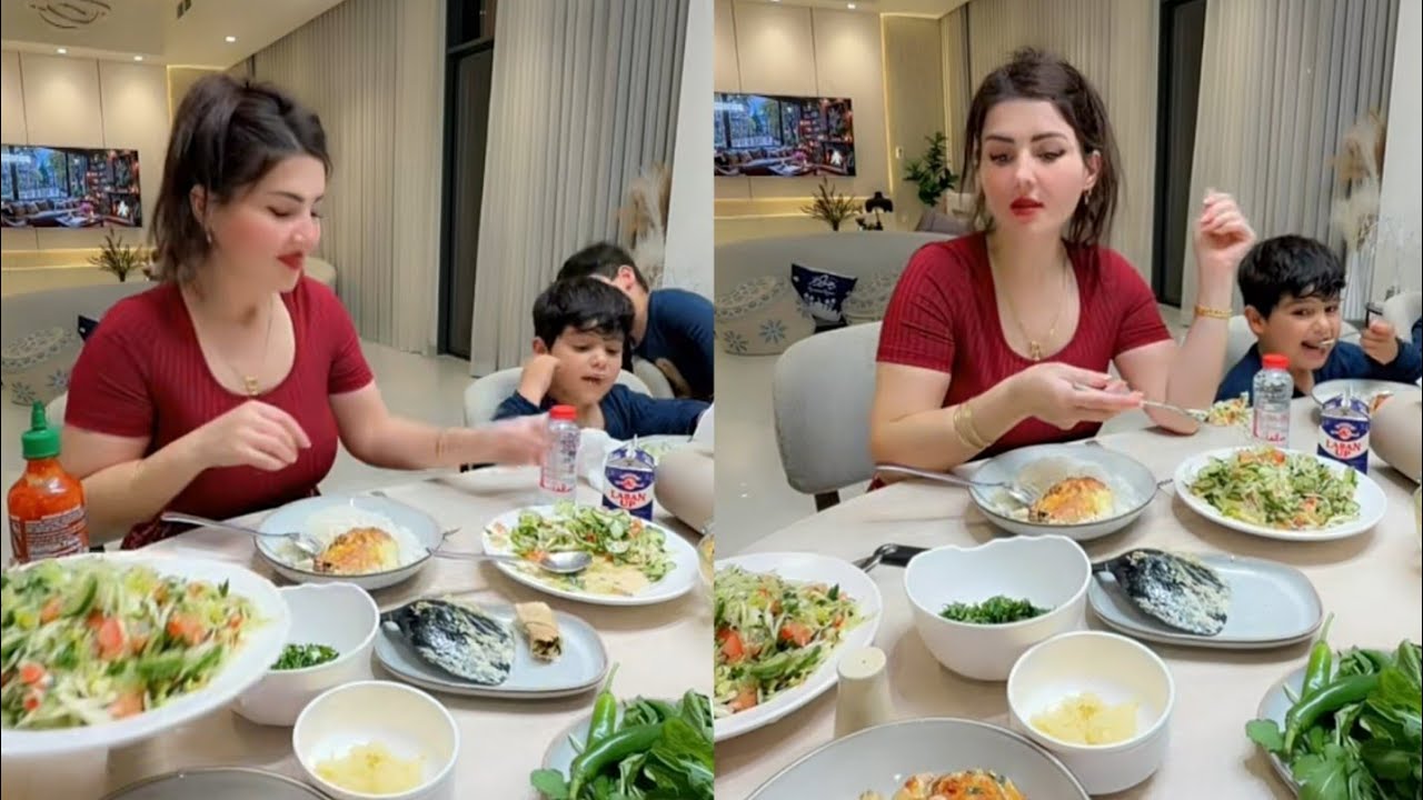 نور وعصام🔥 نور عم نتعشاء😋 عشاء خورافي😋 لحمه بصينيه بالفرن يسلام سلم