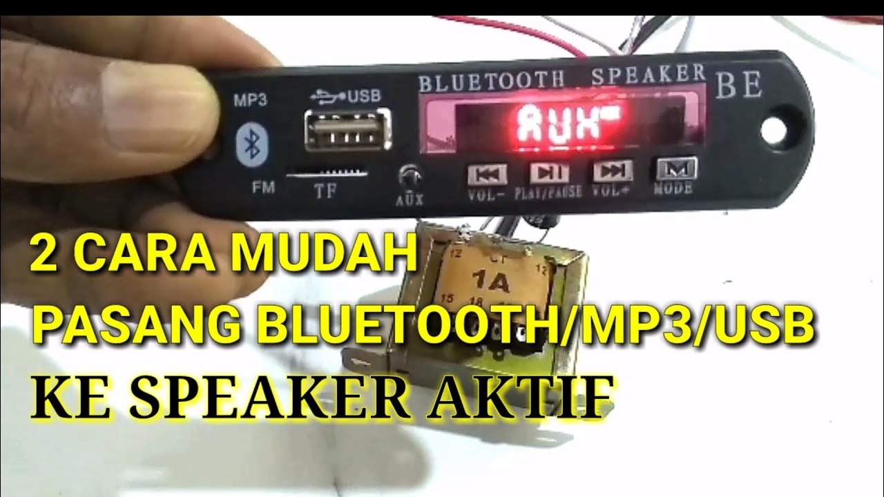 Cara mudah pasang bluetooth, mp3 ,usb ke speaker aktif/ampli dengan mudah(lengkap)
