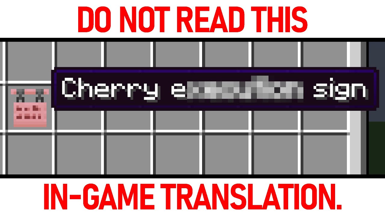 MOJANG, PLEASE FIX YOUR TRANSLATIONS. THEY ARE AWFUL.