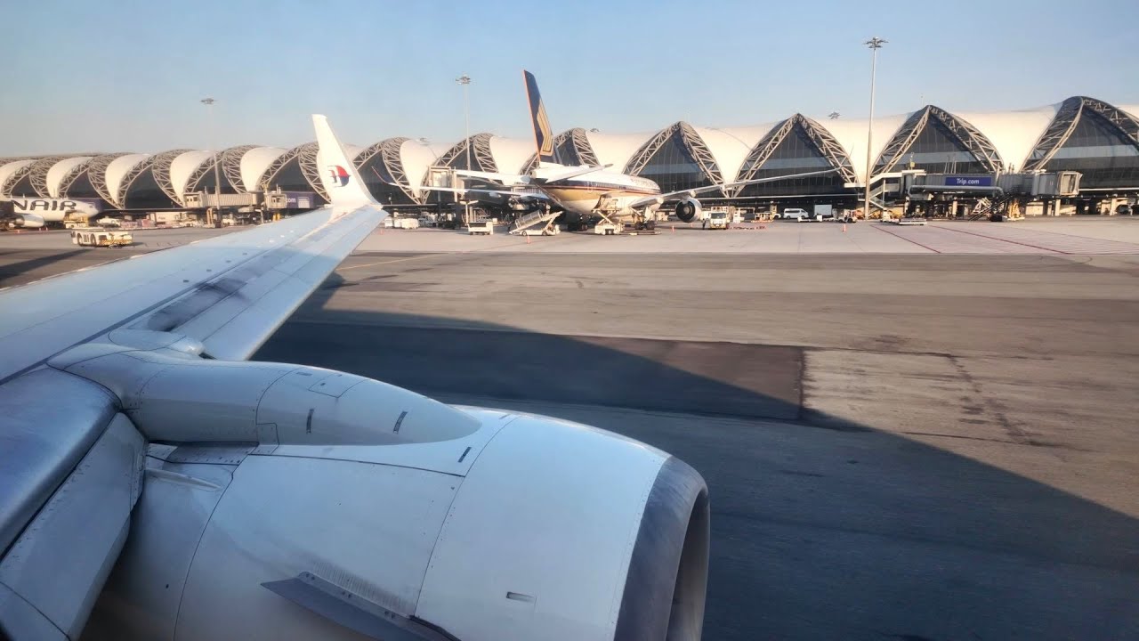 MAS B737-800 Take Off From Suvarnabhumi Airport | Bangkok, Thailand | 4K