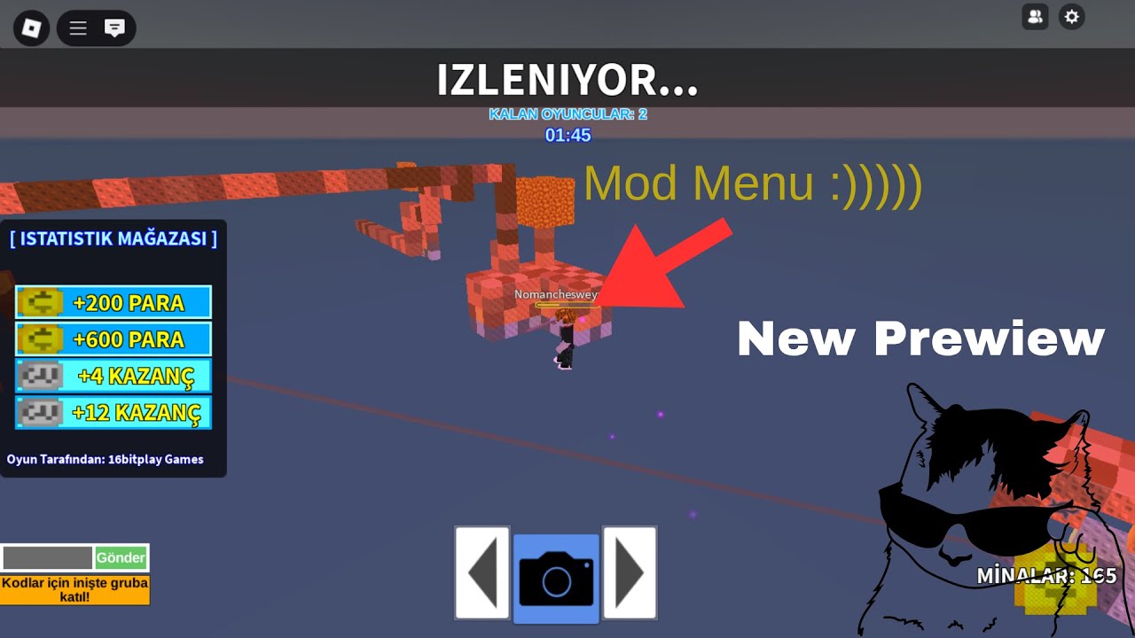 Roblox Skywars Classic Script NEW PREWİEW (NoCamClip, AutoBow, Leaves Aura)