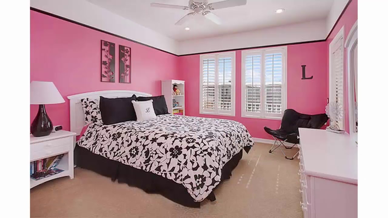 Ideas de dise&ntilde;o para dormitorio rosa y negro