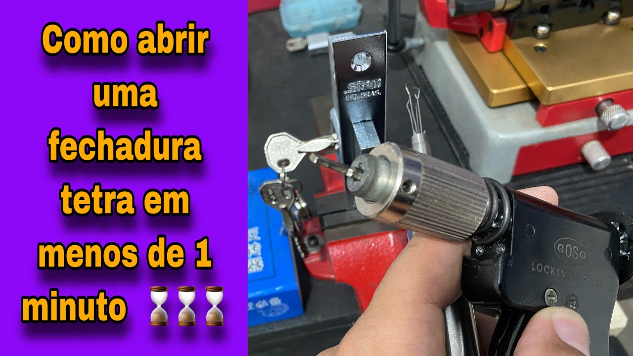 Como abrir uma fechadura tetra em menos de 1 minuto !!!