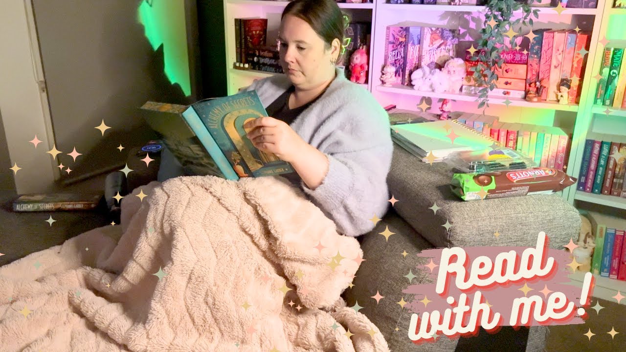 ASMR | Read With Me For 1 Hour - Reading Sprints, rain sounds, page turning, book tapping no talking