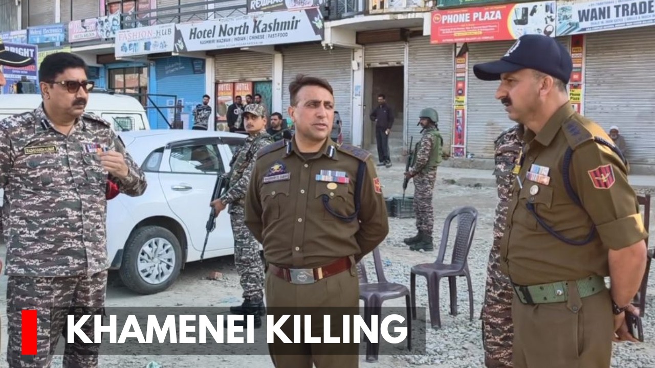 DIG Reviews Law & Order After Protests In  Sopore, Baramulla