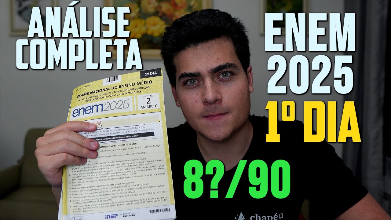 AN&Aacute;LISE e IMPRESS&Otilde;ES do 1&ordm; dia do ENEM 2025 (O Enem mudou completamente?)