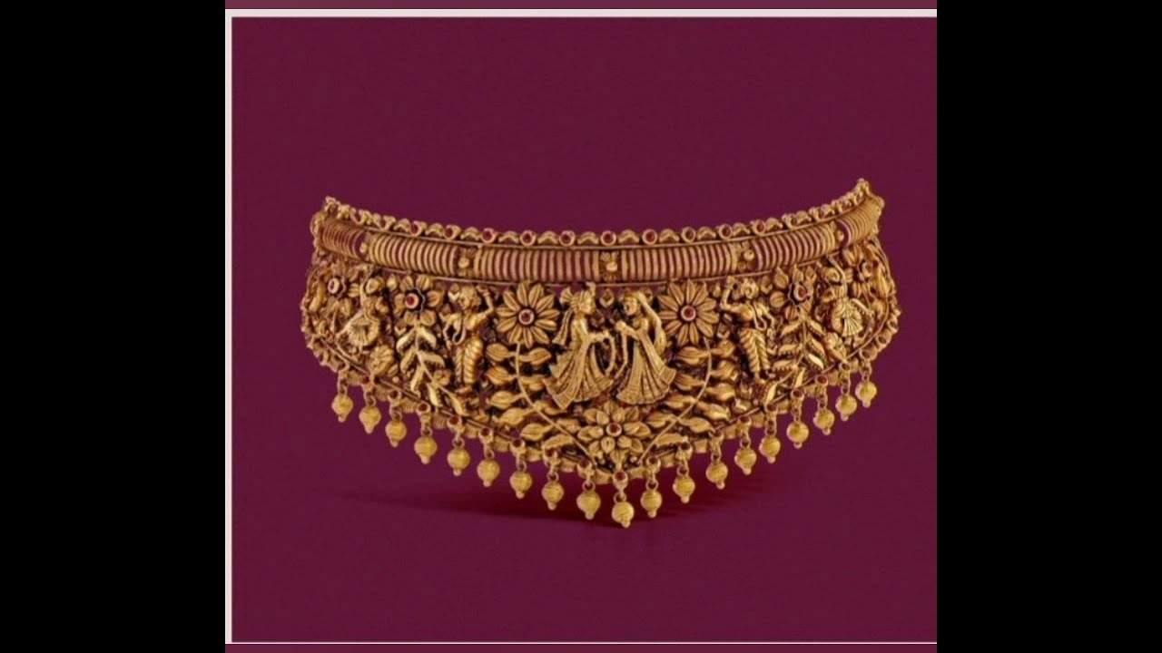 latest trending models gold choker designs