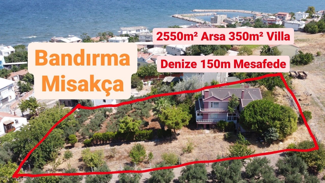 (SATILDI) DENİZE NAZIR 2550M2 SATILIK VİLLA İLE MEYVELİK