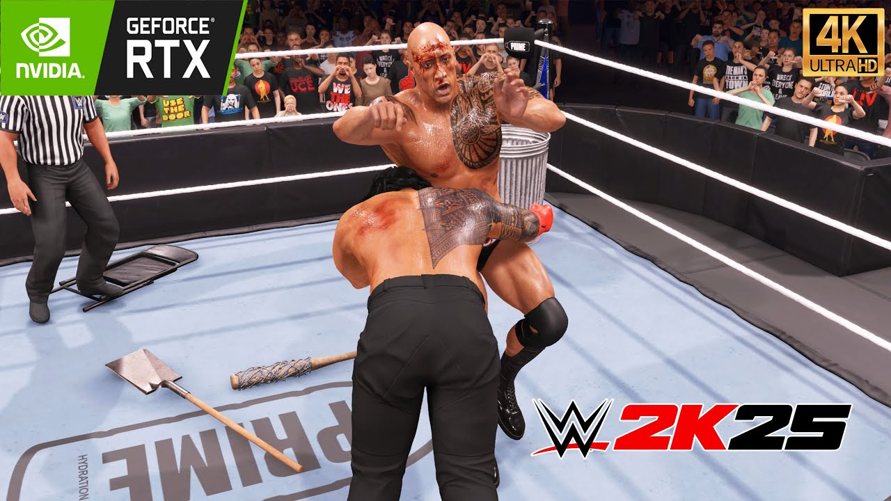 WWE 2K25: Roman Reigns vs The Rock - Bloodline Explodes!  (4K60fps)