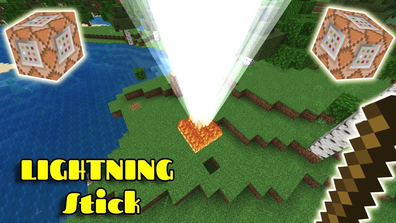 Lightning Stick из Bedrock в Minecraft | Обучающее руководство по командному блоку Bedrock