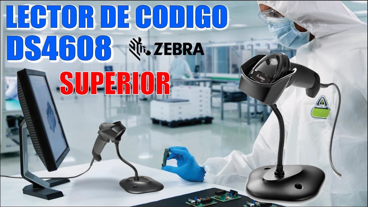 Super Lector de Codigo de Barras Zebra DS4608 para Punto de Venta Inventario y Almacenes en General