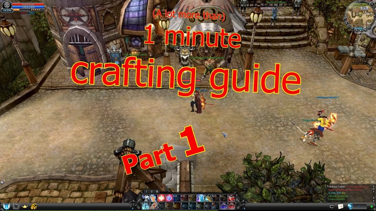 1 minute crafting guides - Part 1: Equipment crafting