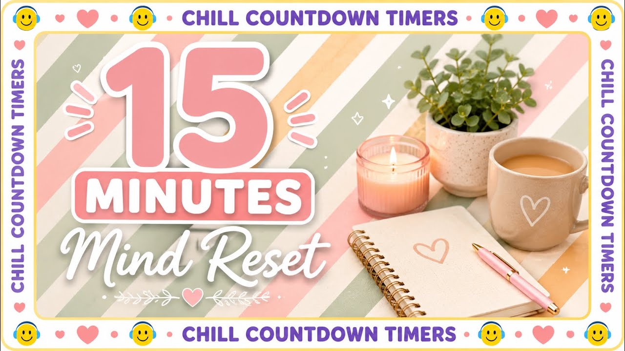 15 Minute Reset Timer 🌸 Relax, Recharge & Refocus | Lofi Chill Countdown