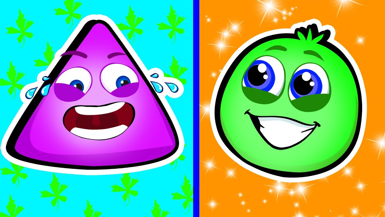 Shape Adventures with Op and Bob: Triangular and Round Fun Learning - Cartoons for Kids Compilation
