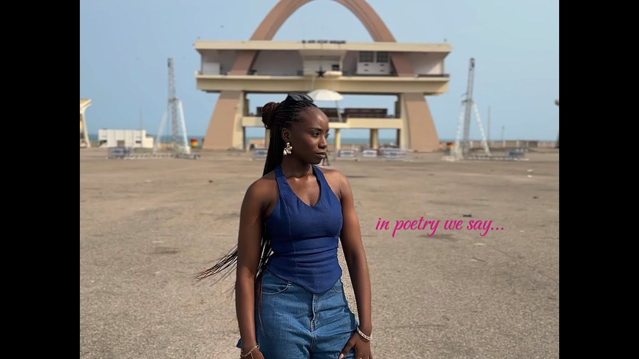 in English we say, she's a woman  in poetry…
