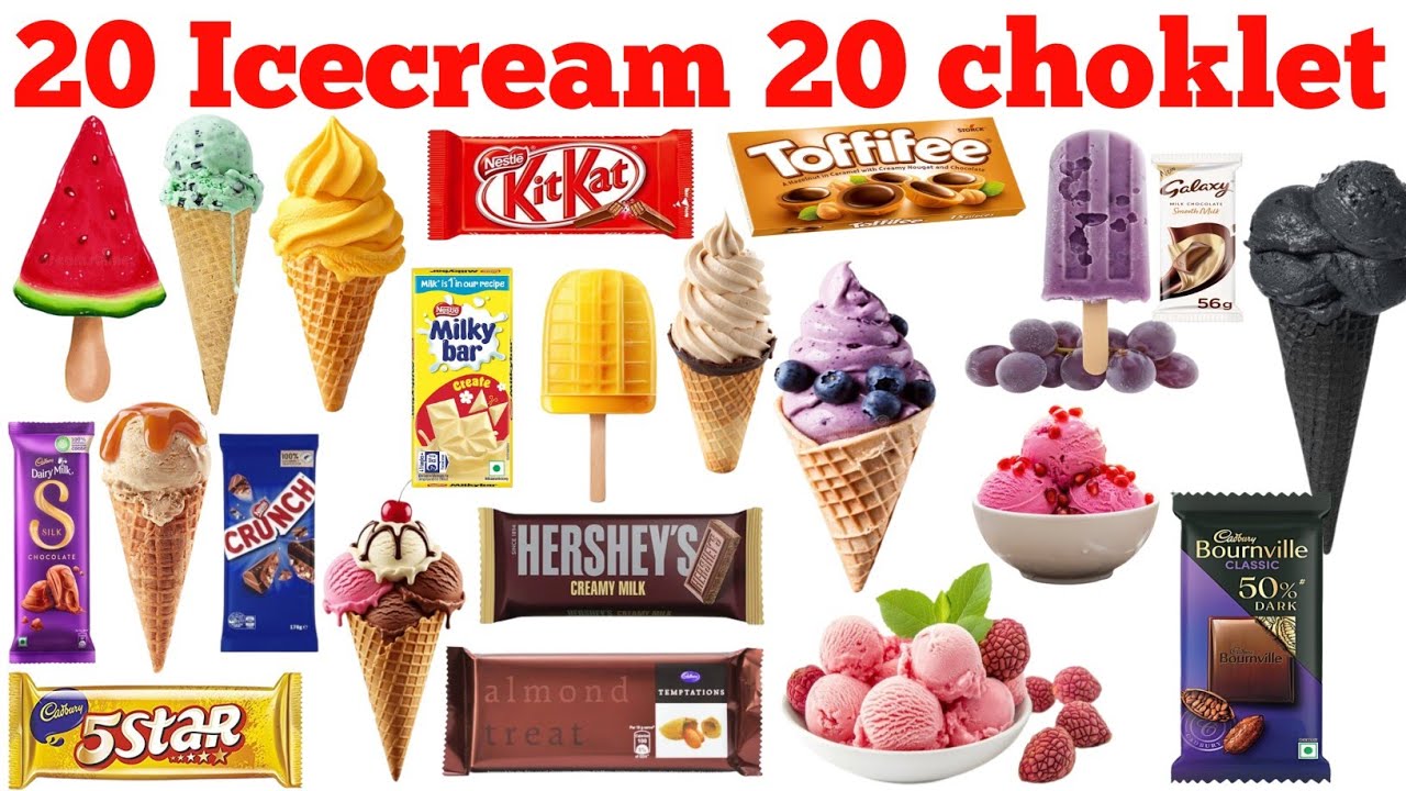 20 Ice Cream aur 20 Cake Names for Kids | बच्चों के लिए 40 स्वादिष्ट नाम | GK Kids Study