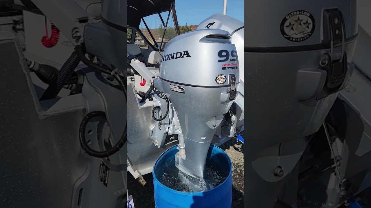 2024 Honda 9.9hp w/ electric start & hydraulic tilt/trim. @OutboardMadness #outboardmadness
