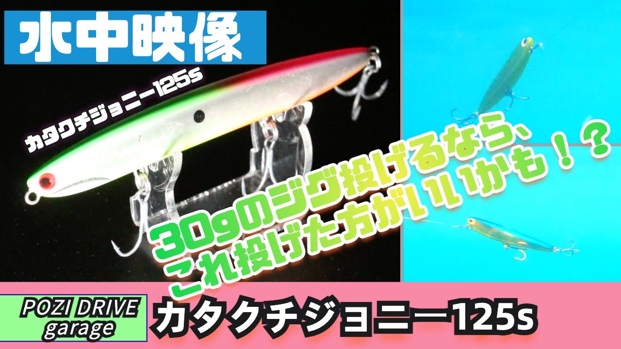 【水中映像】カタクチジョニー125S！遠くの魚を狙い撃ち！！【ポジドライブガレージ】【シーバス】