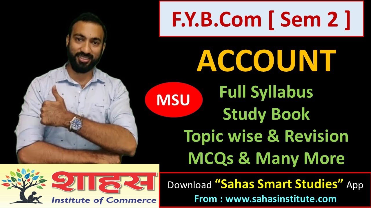 FYBcom Semester 2 ACCOUNT - Full Syllabus - Study Material - Videos - MCQs - Revision #accoutnacy