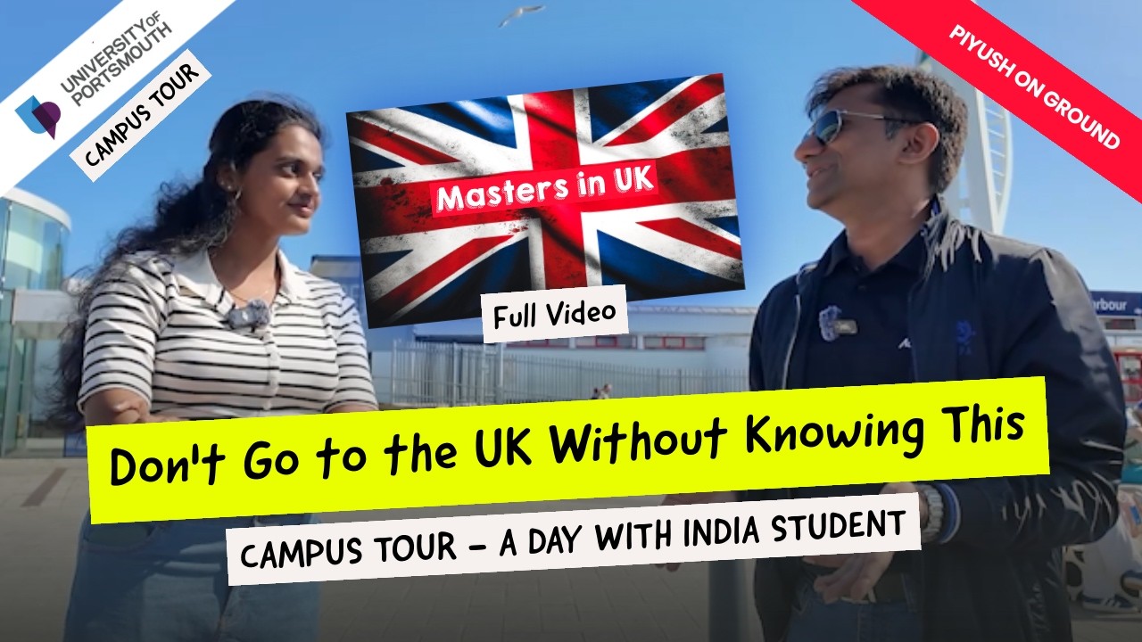 A Day with an Indian student at University of Portsmouth!  Campus tour & Life Abroad!
