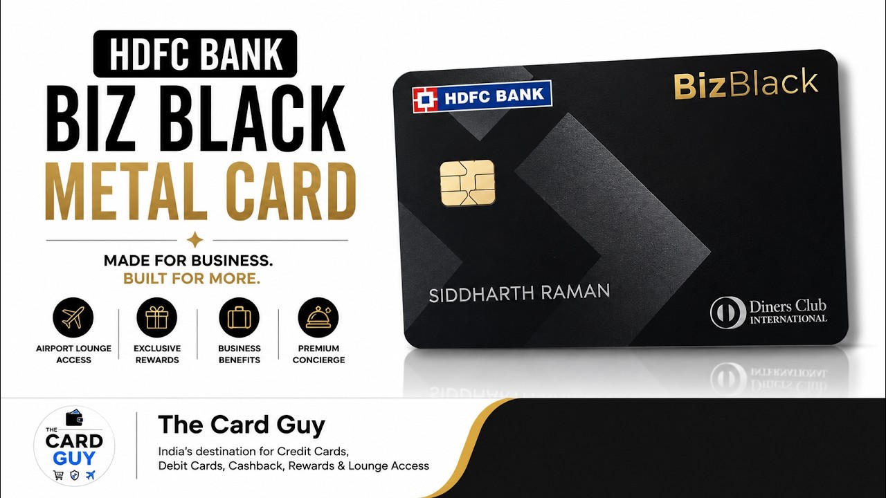 Обзор металлической карты HDFC Biz Black 2026 | Лучшая бизнес-кредитка в Индии?