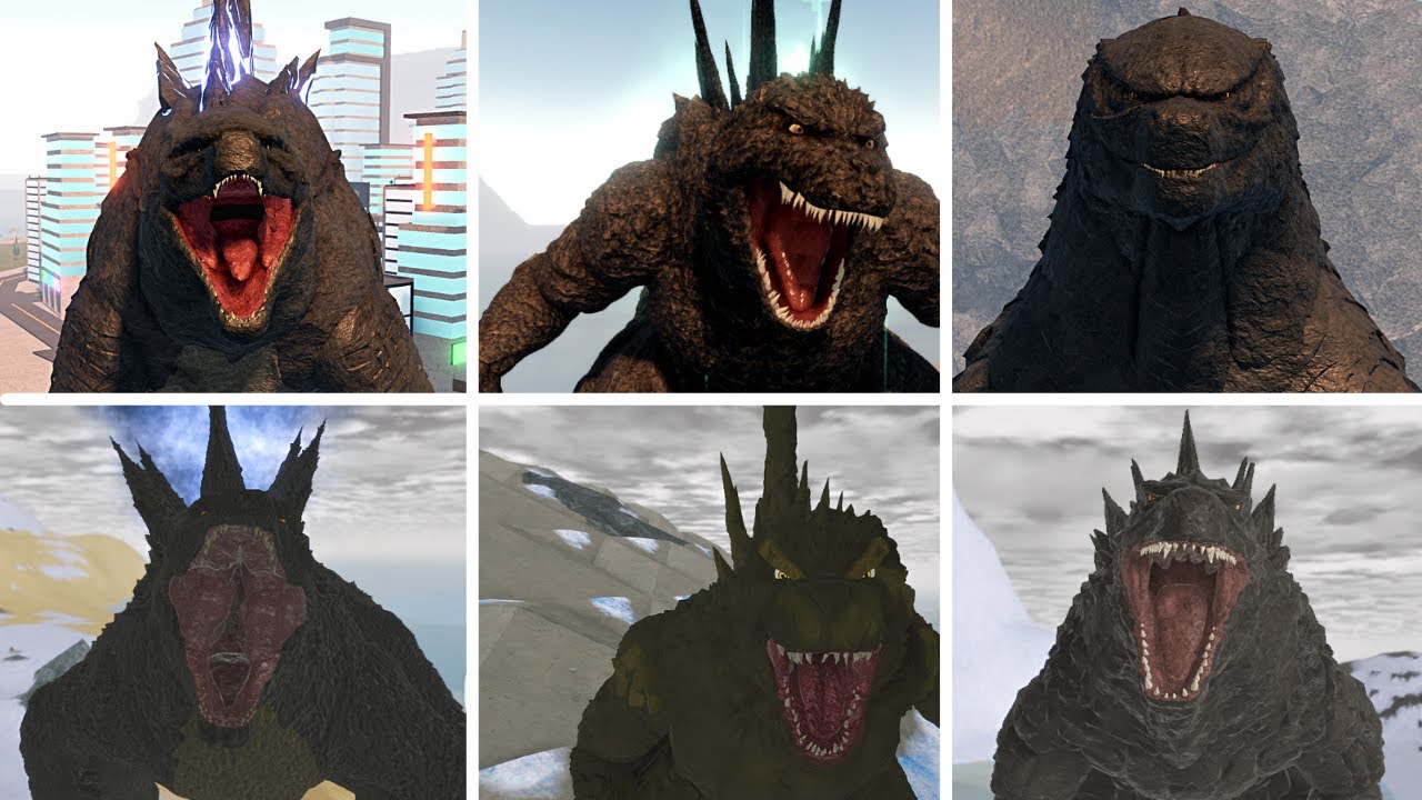 MINUS ONE GODZILLA, GODZILLA 2014, GODZILLA *kaiju universe VS kaiju alpha* | COMPARISON ROBLOX