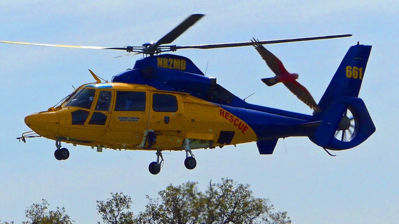 5 Helicopters Refuelling at DFES Air Base, Gingin W.A. - 2 Jan 2021