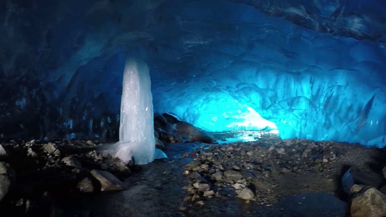 Inside the Pemberton Ice Caves