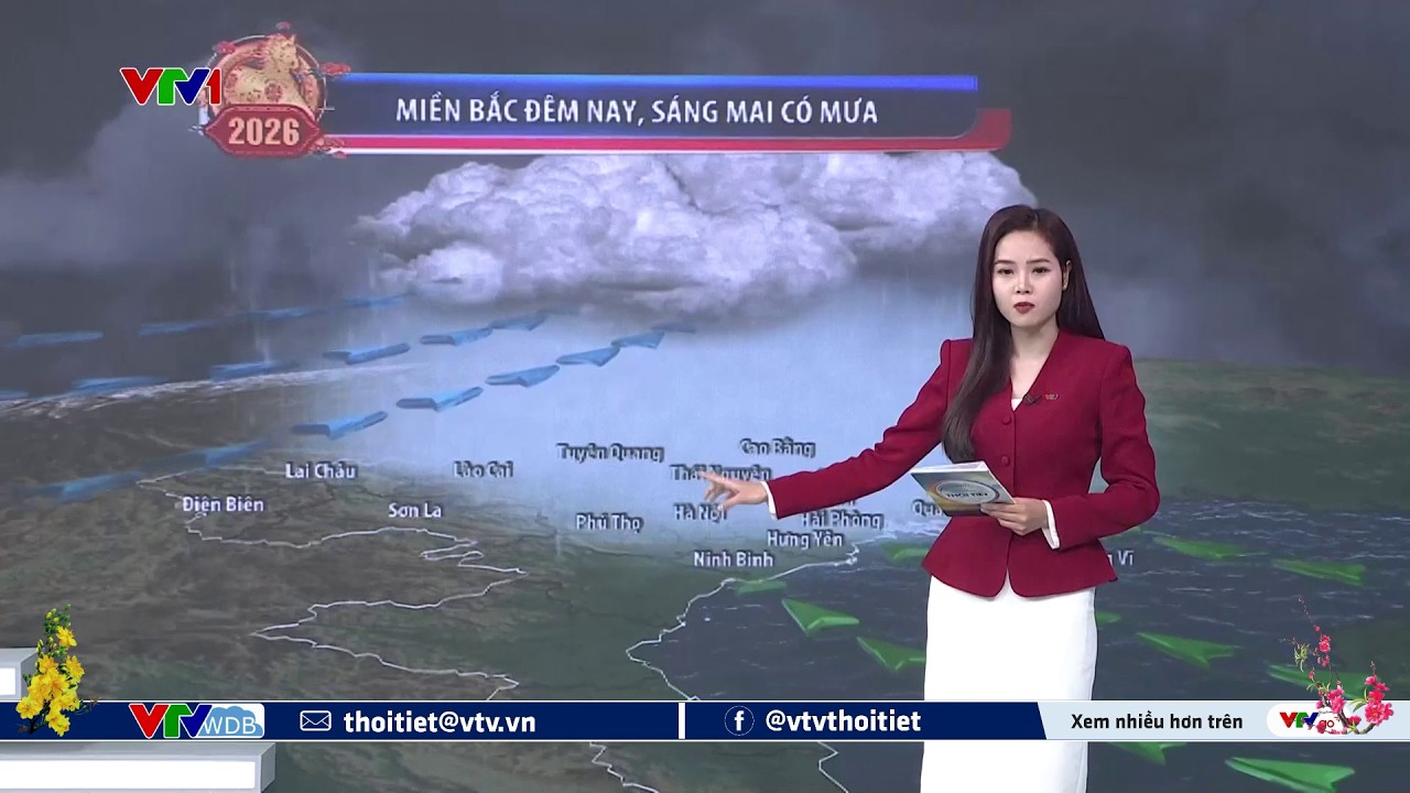Dự báo thời tiết 18h45 - 22/02/2026 | Miền Bắc nồm ẩm đến bao giờ? | VTVWDB
