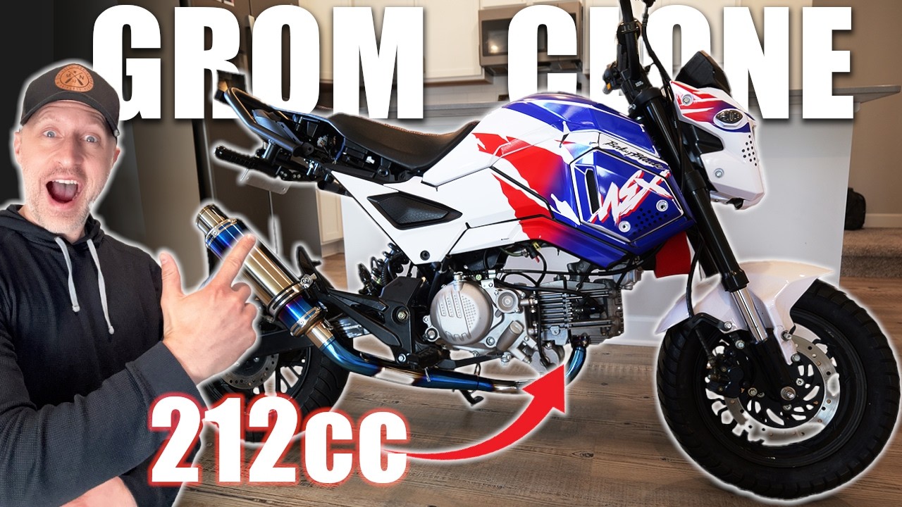 Сборка клона Honda Grom &mdash; замена двигателя на 212-кубовый.