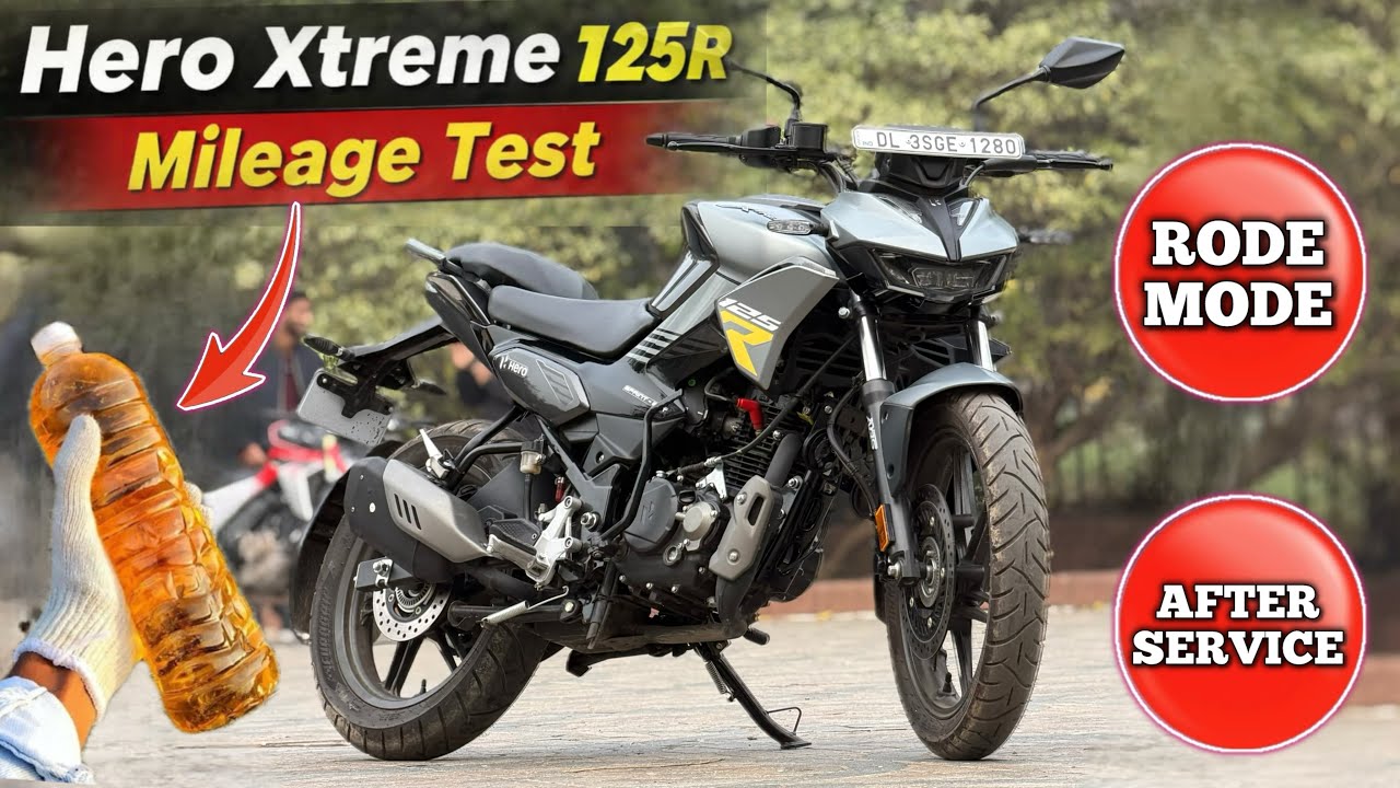 Hero Xtreme 125R Mileage Test in Rode Mode After Service ✅ Xtreme 125R Mileage Test ✅