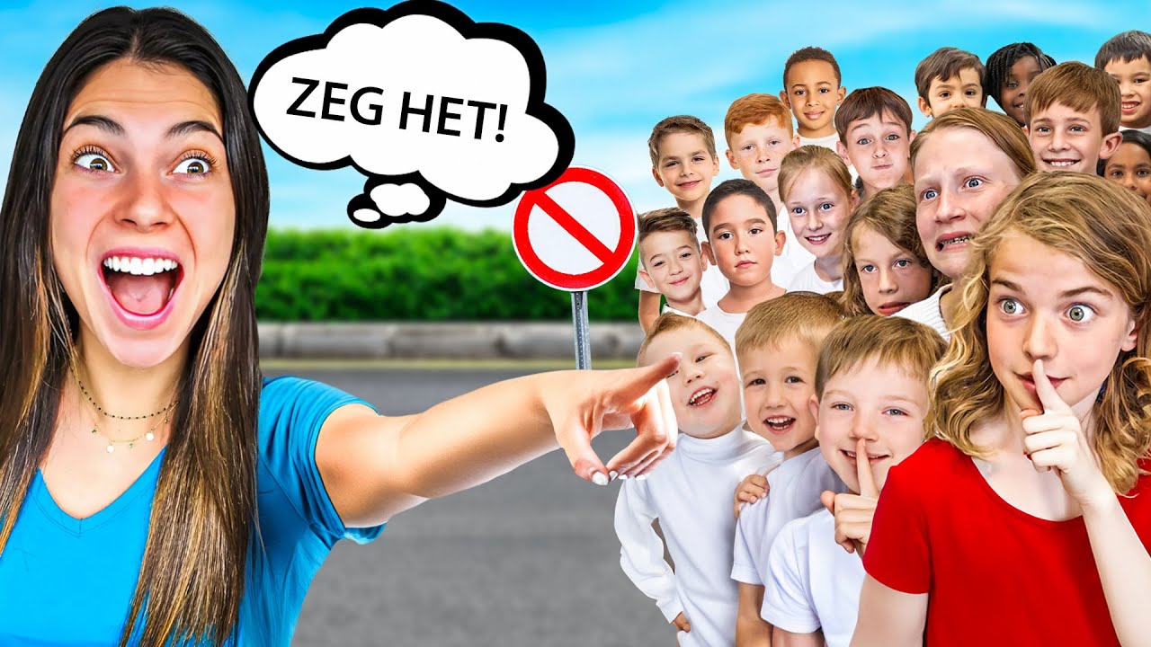 ZEG NIET HET VERBODEN WOORD vs 100 KINDEREN! #676