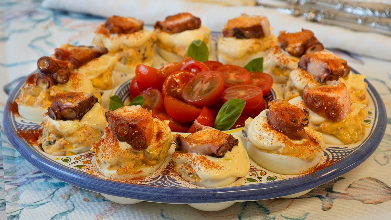 EL HIT DEL VERANO. Huevos rellenos de PULPO A FEIRA