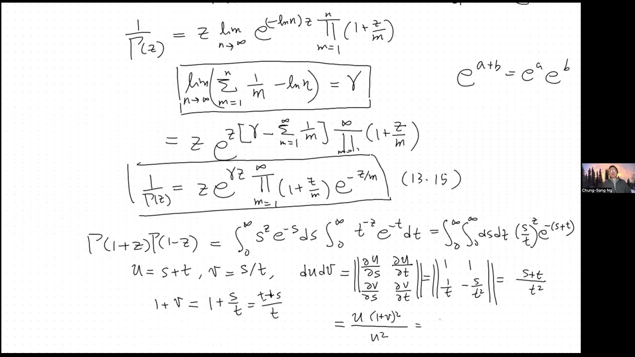 Arfken Section 13.1 Reflection/Duplication Formula, Residues, Schlaefli Integral of Gamma Function