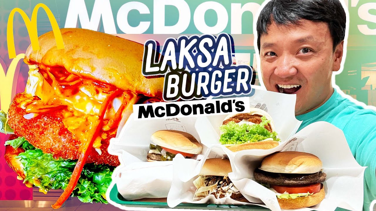 Бургер LAKSA и жареная курица из McDonald’s! Макдоналдс против Mos Burger в Сингапуре