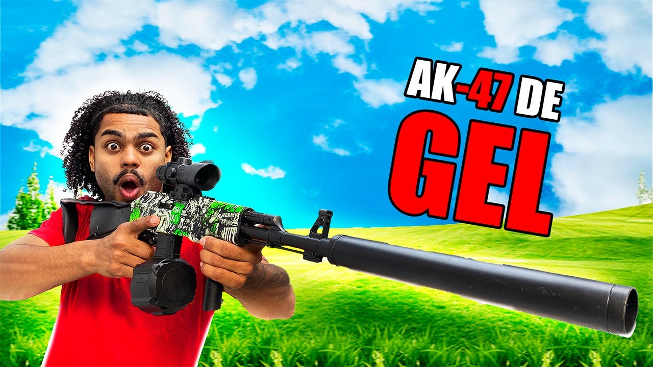 COMPREI UMA AK-47 QUE DISPARA BOLINHAS DE GEL
