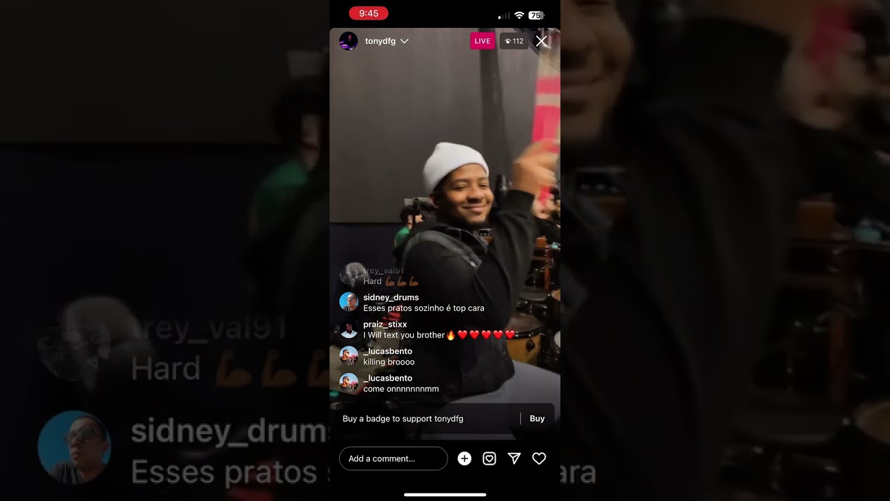 Tony Taylor Jr - Instagram Live (at Rehearsal)